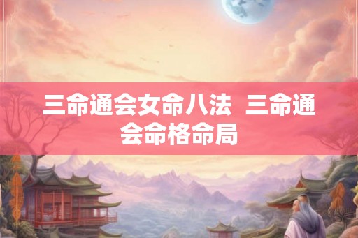 三命通会女命八法 三命通会命格命局 三命通会女命八法 三命通会命格命局