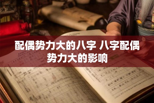 配偶势力大的八字 八字配偶势力大的影响