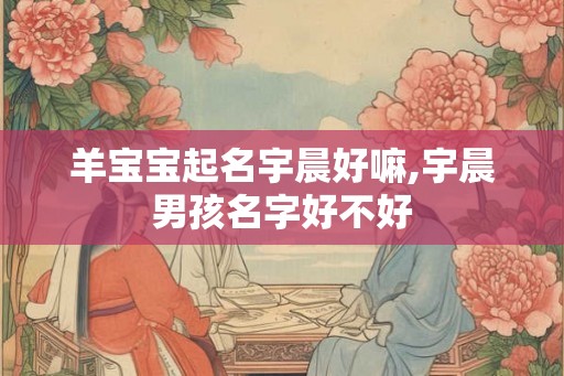 羊宝宝起名宇晨好嘛,宇晨男孩名字好不好
