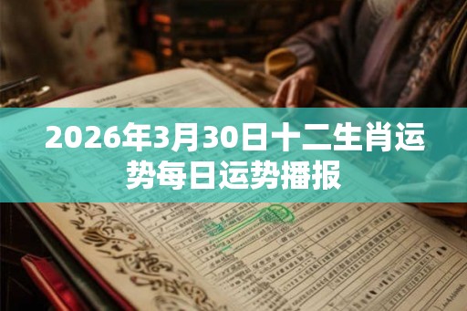 2026年3月30日十二生肖运势每日运势播报