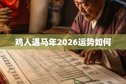 鸡人遇马年2026运势如何 鸡人遇马年2026运势如何