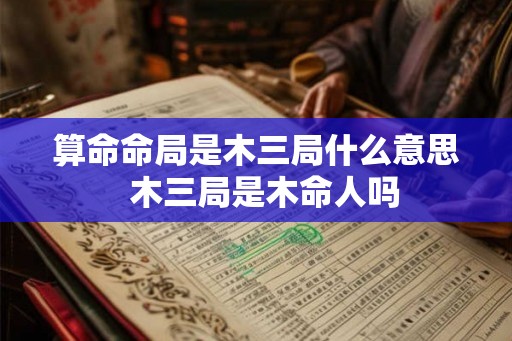 算命命局是木三局什么意思  木三局是木命人吗