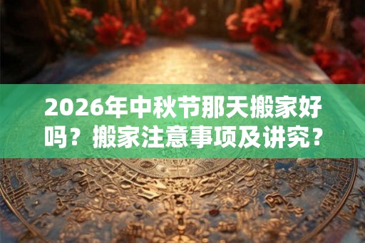 2026年中秋节那天搬家好吗？搬家注意事项及讲究？