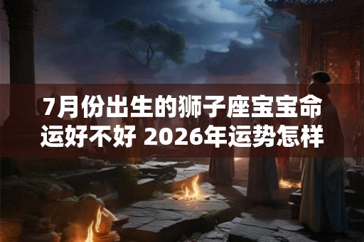7月份出生的狮子座宝宝命运好不好 2026年运势怎样