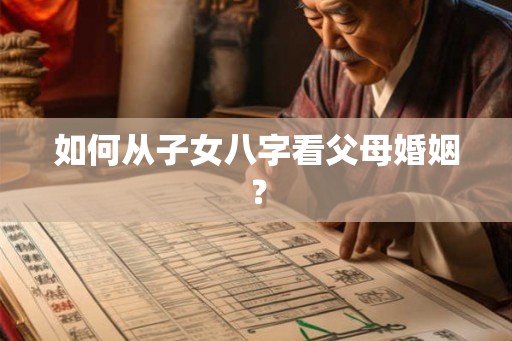 如何从子女八字看父母婚姻？