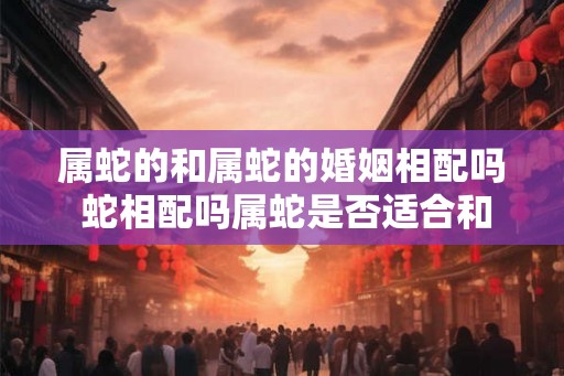 属蛇的和属蛇的婚姻相配吗 蛇相配吗属蛇是否适合和同属蛇结婚