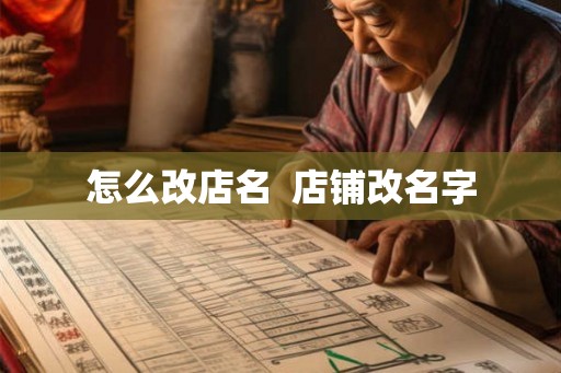 怎么改店名  店铺改名字