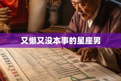 又懒又没本事的星座男
