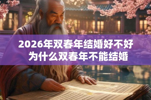 2026年双春年结婚好不好  为什么双春年不能结婚