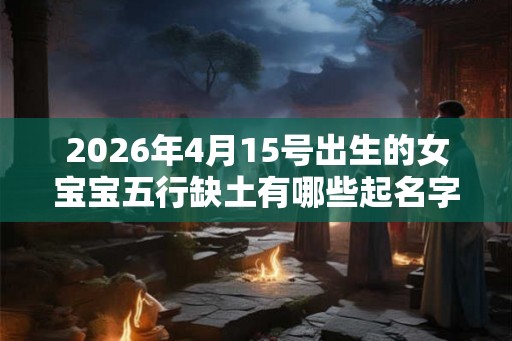2026年4月15号出生的女宝宝五行缺土有哪些起名字参考