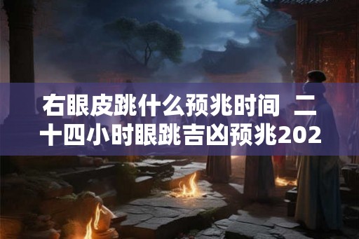 右眼皮跳什么预兆时间  二十四小时眼跳吉凶预兆2026