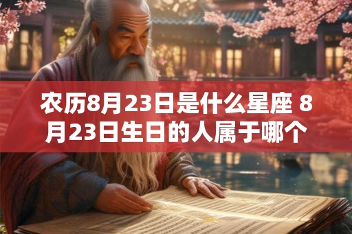 农历8月23日是什么星座 8月23日生日的人属于哪个星座 农历8月23日是什么星座 8月23日生日的人属于哪个星座