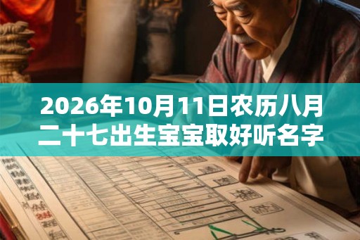 2026年10月11日农历八月二十七出生宝宝取好听名字