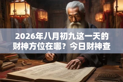 2026年八月初九这一天的财神方位在哪？今日财神查询
