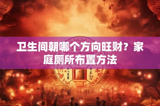 卫生间朝哪个方向旺财？家庭厕所布置方法