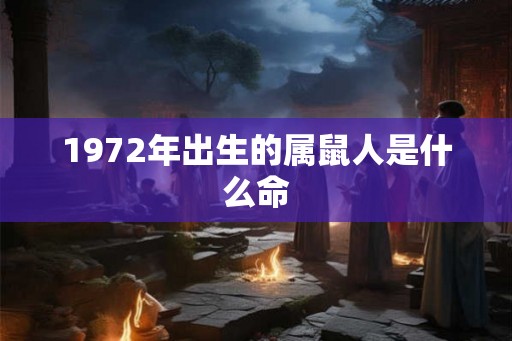 1972年出生的属鼠人是什么命