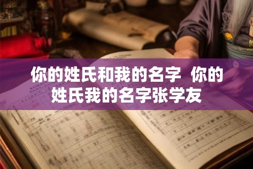 你的姓氏和我的名字  你的姓氏我的名字张学友
