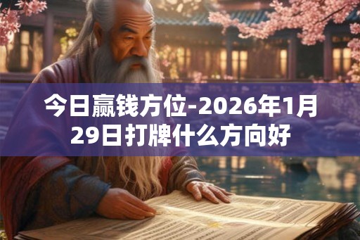 今日赢钱方位-2026年1月29日打牌什么方向好 今日赢钱方位-2026年1月29日打牌什么方向好