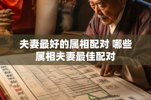 夫妻最好的属相配对 哪些属相夫妻最佳配对