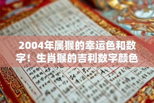2004年属猴的幸运色和数字！生肖猴的吉利数字颜色查询