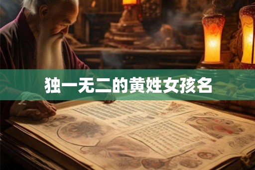独一无二的黄姓女孩名
