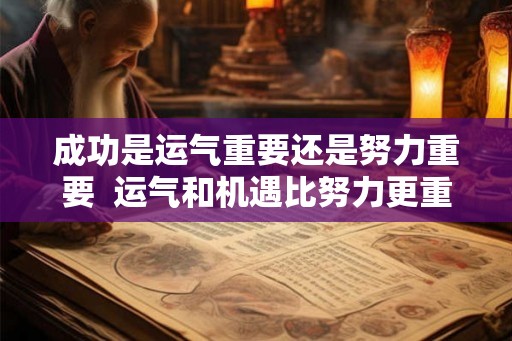 成功是运气重要还是努力重要  运气和机遇比努力更重要
