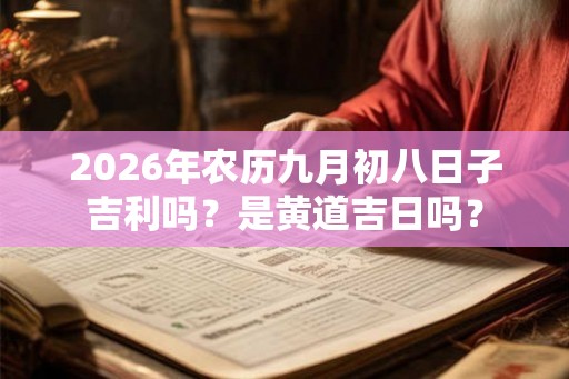 2026年农历九月初八日子吉利吗？是黄道吉日吗？