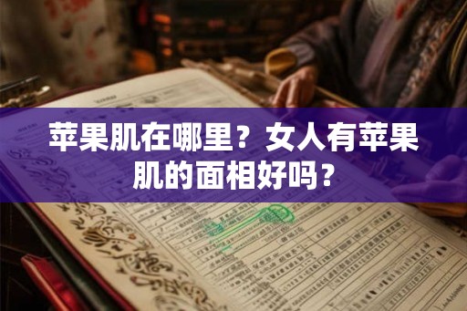 苹果肌在哪里？女人有苹果肌的面相好吗？