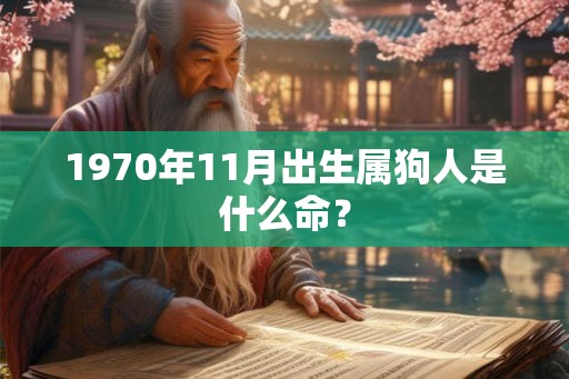 1970年11月出生属狗人是什么命？