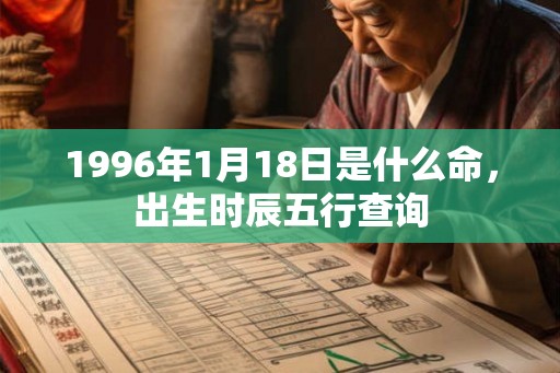 1996年1月18日是什么命，出生时辰五行查询