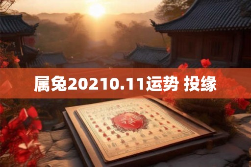 属兔20210.11运势 投缘