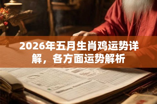 2026年五月生肖鸡运势详解，各方面运势解析