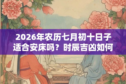 2026年农历七月初十日子适合安床吗？时辰吉凶如何？