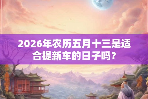2026年农历五月十三是适合提新车的日子吗？