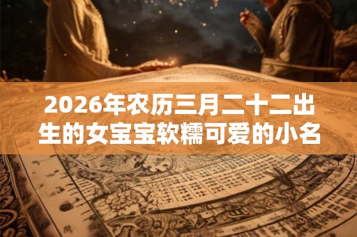 2026年农历三月二十二出生的女宝宝软糯可爱的小名大全集