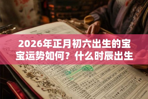 2026年正月初六出生的宝宝运势如何？什么时辰出生命最好？