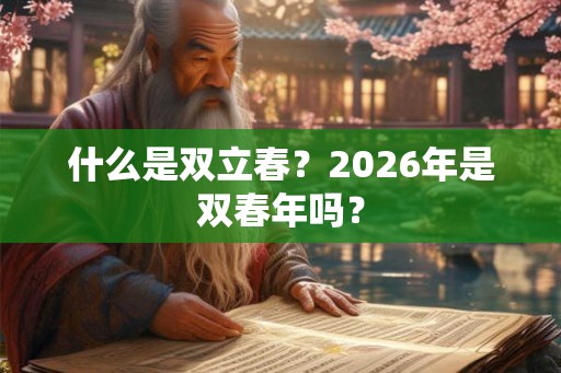 什么是双立春?2026年是双春年吗? 什么是双立春?2026年是双春年吗?