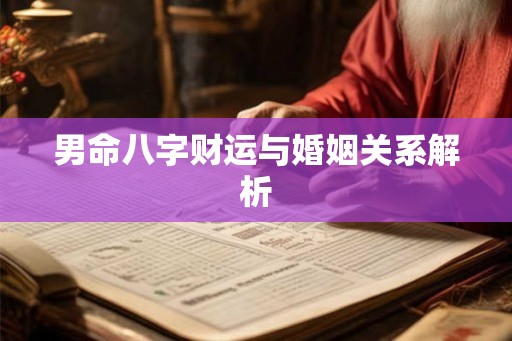 男命八字财运与婚姻关系解析