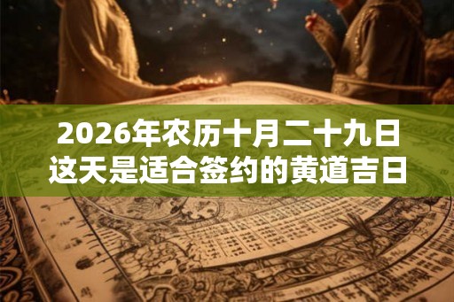 2026年农历十月二十九日这天是适合签约的黄道吉日吗？