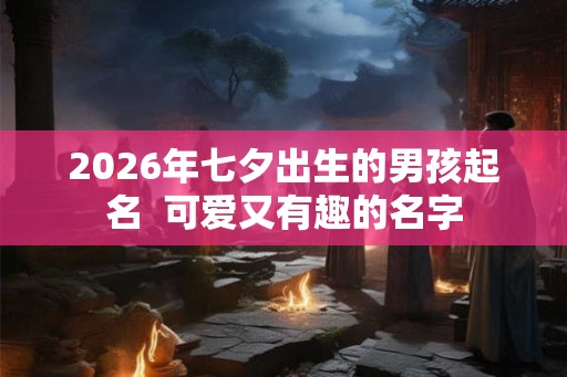 2026年七夕出生的男孩起名  可爱又有趣的名字