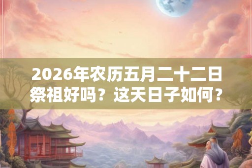 2026年农历五月二十二日祭祖好吗？这天日子如何？