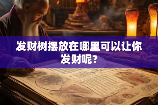 发财树摆放在哪里可以让你发财呢？