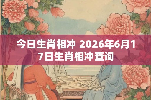 今日生肖相冲 2026年6月17日生肖相冲查询