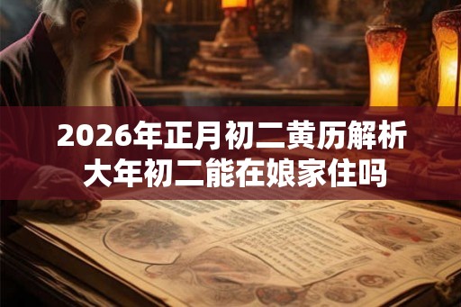 2026年正月初二黄历解析 大年初二能在娘家住吗