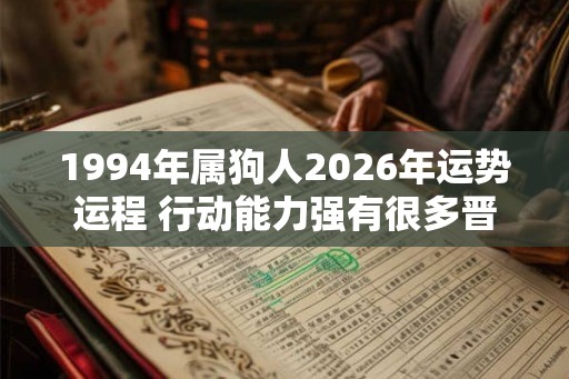 1994年属狗人2026年运势运程 行动能力强有很多晋升空间 1994年属狗人2026年运势运程 行动能力强有很多晋升空间