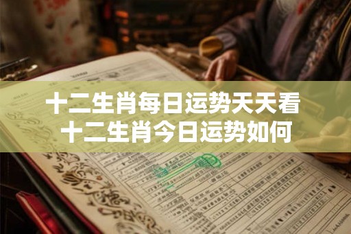 十二生肖每日运势天天看 十二生肖今日运势如何 十二生肖每日运势天天看 十二生肖今日运势如何