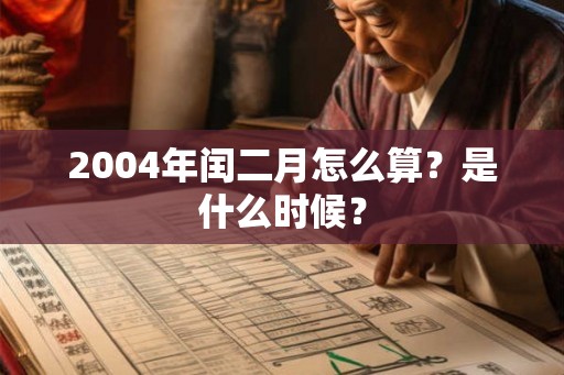 2004年闰二月怎么算？是什么时候？