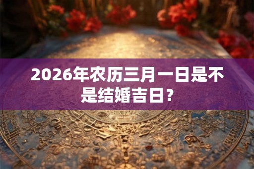 2026年农历三月一日是不是结婚吉日？