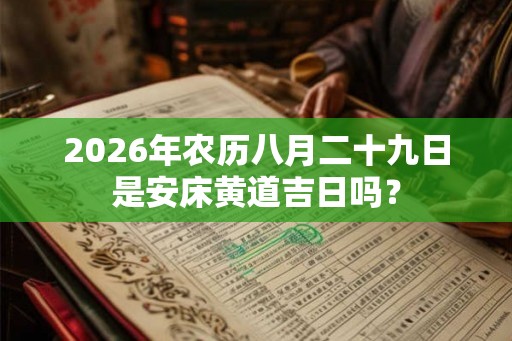 2026年农历八月二十九日是安床黄道吉日吗？