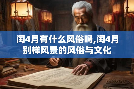 闰4月有什么风俗吗,闰4月别样风景的风俗与文化